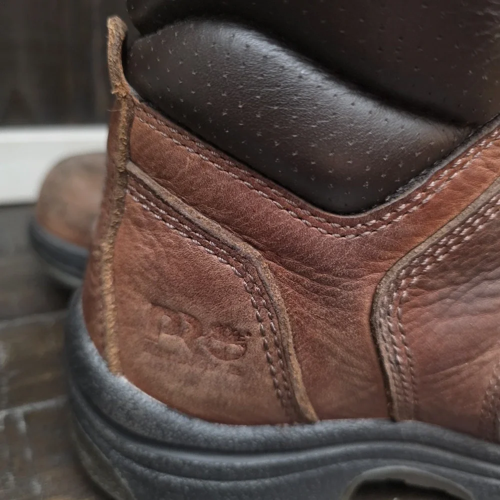 Timberland PRO Series Steel‎ Toe Safety Boots Womens 8.5M Brown Leather 26388
